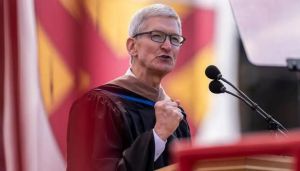 蒂姆·庫克在斯坦福大學演講照片 蒂姆·庫克在斯坦福大學演講照片